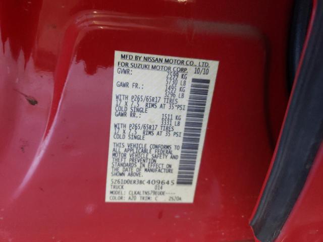 Photo 10 from auction – 2011 SUZUKI EQUATOR SP with VIN 5Z61D0ER3BC409645