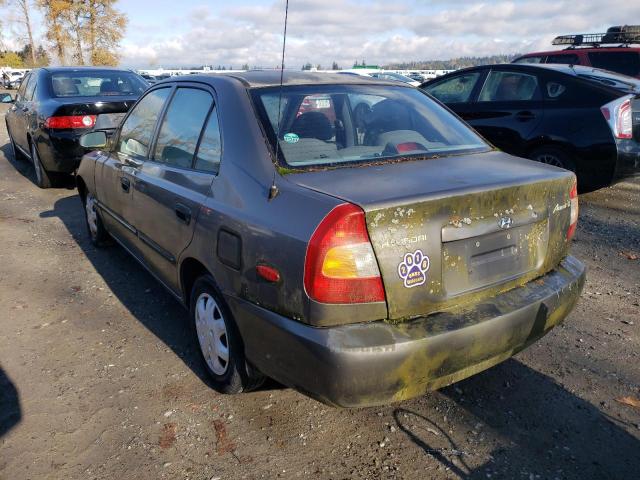 Photo 3 from auction – 2000 HYUNDAI ACCENT GL with VIN KMHCG45G7YU046513