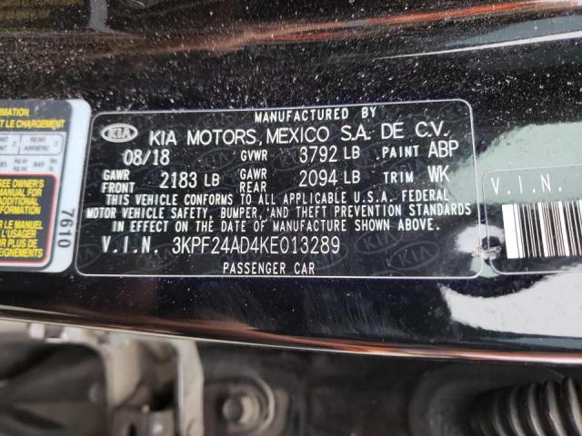 Photo 10 from auction – 2019 KIA FORTE FE with VIN 3KPF24AD4KE013289