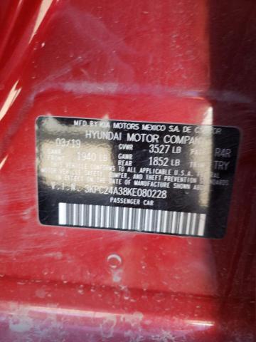 Photo 10 from auction – 2019 HYUNDAI ACCENT SE with VIN 3KPC24A38KE080228