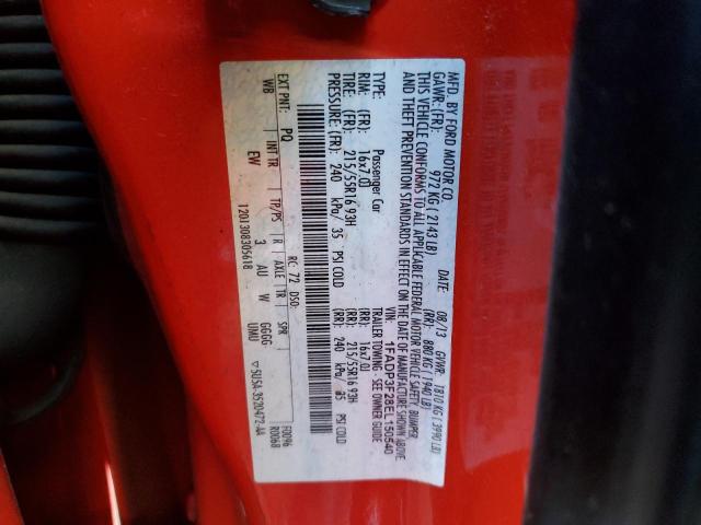 Photo 10 from auction – 2014 FORD FOCUS SE with VIN 1FADP3F28EL150540