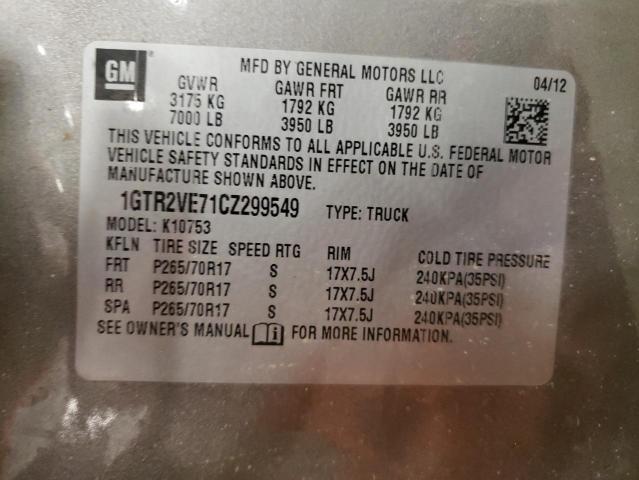 Photo 10 from auction – 2012 GMC SIERRA K15 with VIN 1GTR2VE71CZ299549