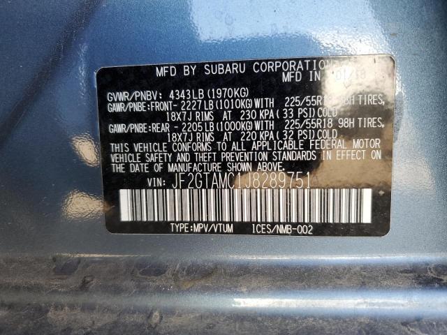 Photo 10 from auction – 2018 SUBARU CROSSTREK with VIN JF2GTAMC1J8289751