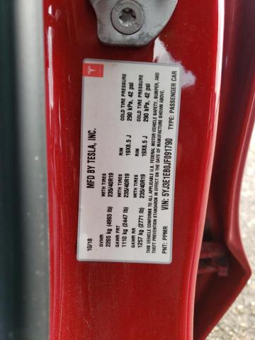 Photo 10 from auction – 2018 TESLA MODEL 3 with VIN 5YJ3E1EB0JF091790