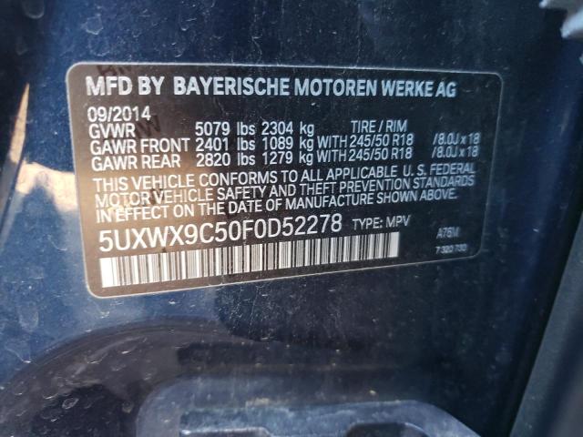 Photo 10 from auction – 2015 BMW X3 XDRIVE2 with VIN 5UXWX9C50F0D52278
