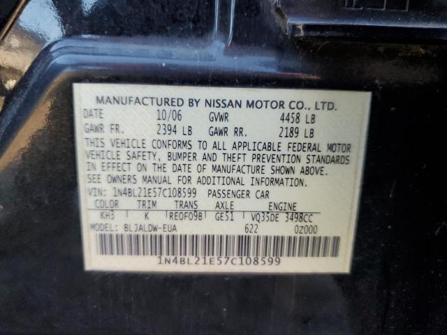 Photo 10 from auction – 2007 NISSAN ALTIMA 3.5 with VIN 1N4BL21E57C108599