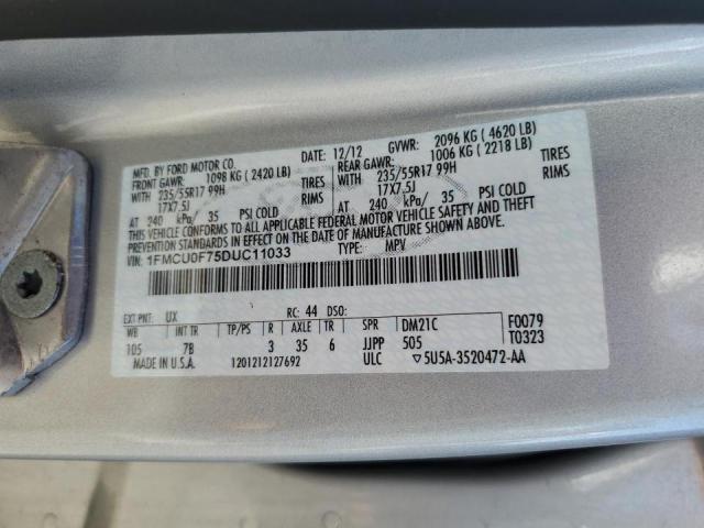 Photo 10 from auction – 2013 FORD ESCAPE S with VIN 1FMCU0F75DUC11033