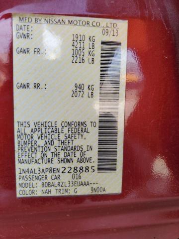 Photo 10 from auction – 2014 NISSAN ALTIMA 2.5 with VIN 1N4AL3AP8EN228885