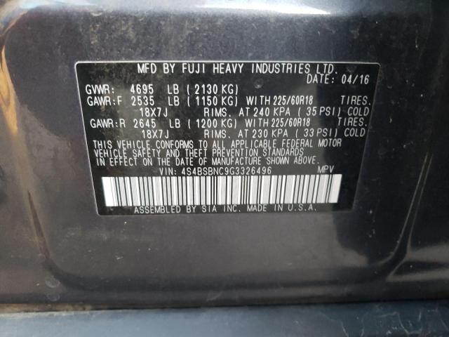 Photo 10 from auction – 2016 SUBARU OUTBACK 2. with VIN 4S4BSBNC9G3326496