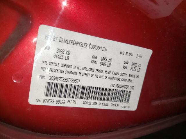 Photo 10 from auction – 2005 CHRYSLER PT CRUISER with VIN 3C3AY75S55T335561