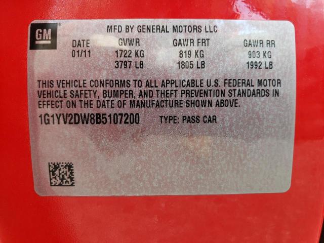 Photo 10 from auction – 2011 CHEVROLET CORVETTE G with VIN 1G1YV2DW8B5107200