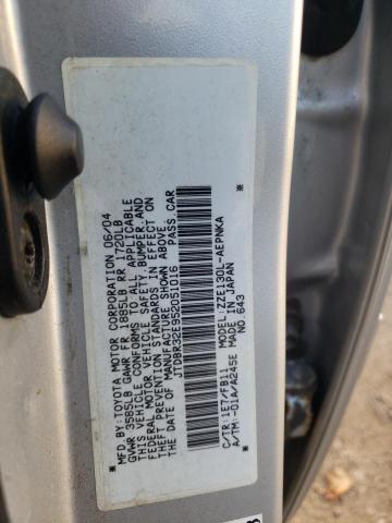 Photo 10 from auction – 2005 TOYOTA COROLLA CE with VIN JTDBR32E952051016