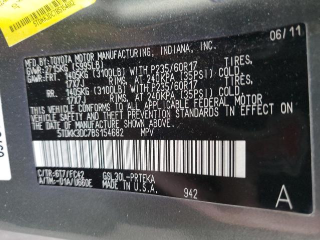 Photo 10 from auction – 2011 TOYOTA SIENNA LE with VIN 5TDKK3DC7BS154682