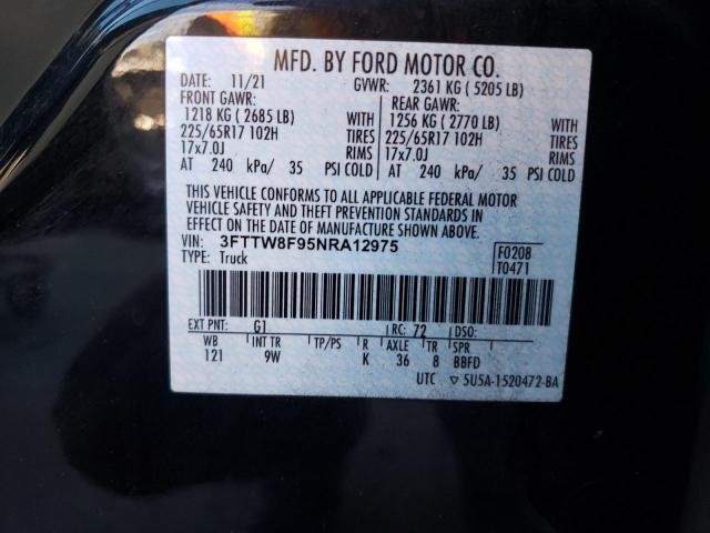 Photo 10 from auction – 2022 FORD MAVERICK X with VIN 3FTTW8F95NRA12975
