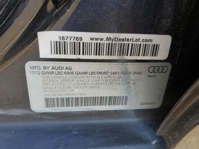 Photo 10 from auction – 2013 AUDI A4 PREMIUM with VIN WAUBFAFL6DN027952