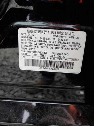 Photo 10 from auction – 2012 INFINITI G37 with VIN JN1CV6AR9CM976809