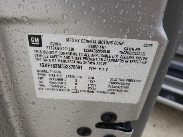 Photo 10 from auction – 2005 GMC ENVOY DENA with VIN 1GKET63M352376691