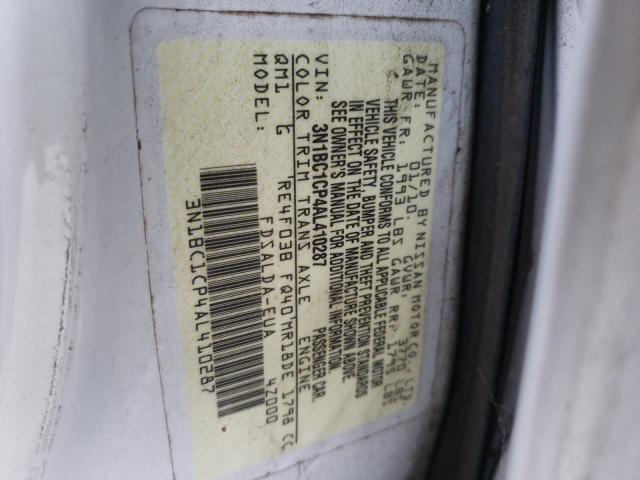Photo 10 from auction – 2010 NISSAN VERSA S with VIN 3N1BC1CP4AL410287