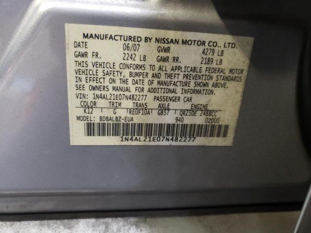 Photo 10 from auction – 2007 NISSAN ALTIMA 2.5 with VIN 1N4AL21E07N482277