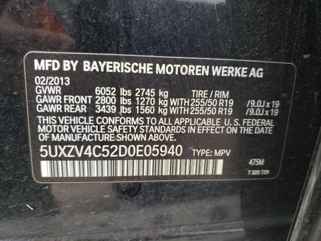 Photo 10 from auction – 2013 BMW X5 XDRIVE3 with VIN 5UXZV4C52D0E05940