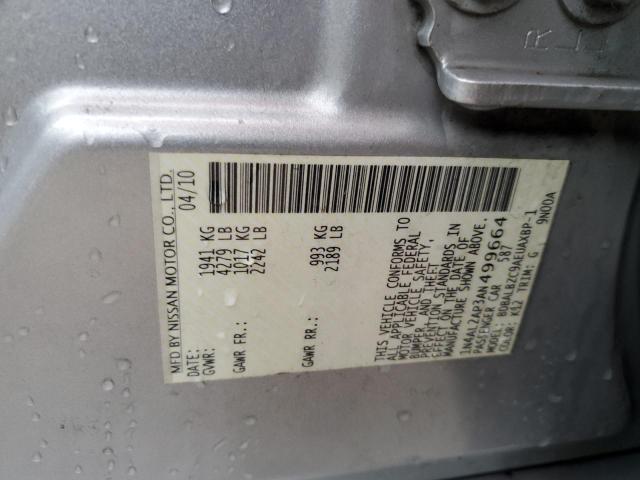 Photo 10 from auction – 2010 NISSAN ALTIMA BAS with VIN 1N4AL2AP3AN499664