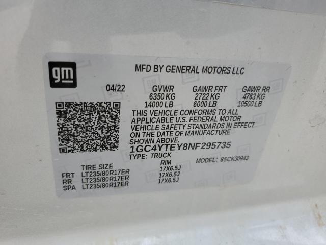 Photo 10 from auction – 2022 CHEVROLET SILVERADO with VIN 1GC4YTEY8NF295735