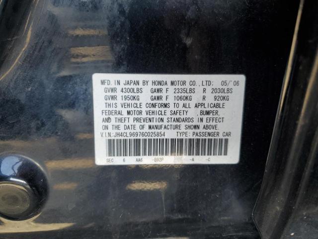 Photo 10 from auction – 2006 ACURA TSX with VIN JH4CL96976C025854