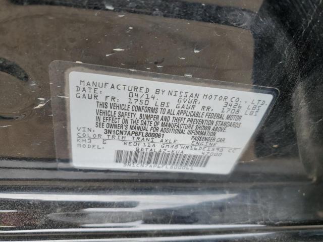 Photo 10 from auction – 2015 NISSAN VERSA with VIN 3N1CN7AP6FL800061