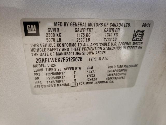 Foto 10 de la subasta – 2015 GMC TERRAIN SL con VIN 2GKFLWEK7F6125676