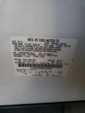 Photo 10 from auction – 2011 FORD TAURUS SEL with VIN 1FAHP2EW2BG169329