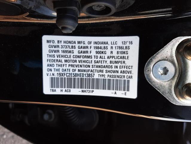 Photo 10 from auction – 2017 HONDA CIVIC LX with VIN 19XFC2E58HE013857
