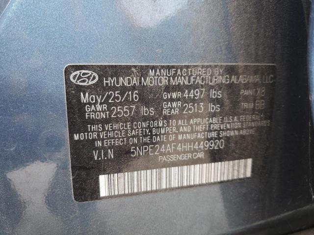 Photo 10 from auction – 2017 HYUNDAI SONATA SE with VIN 5NPE24AF4HH449920