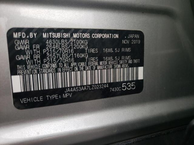 Photo 10 from auction – 2020 MITSUBISHI ECLIPSE CR with VIN JA4AS3AA7LZ023244