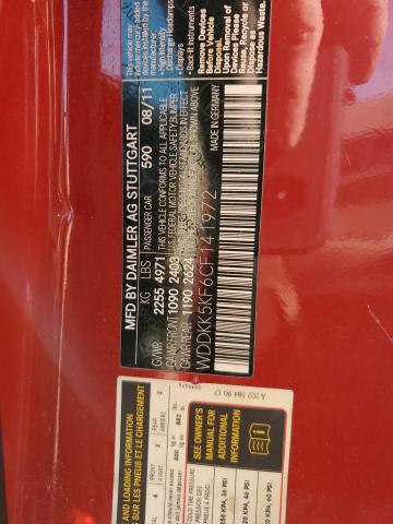 Photo 10 from auction – 2012 MERCEDES-BENZ E350 with VIN WDDKK5KF6CF141972