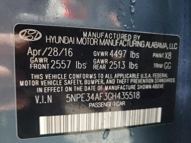 Photo 10 from auction – 2016 HYUNDAI SONATA SPO with VIN 5NPE34AF3GH435518