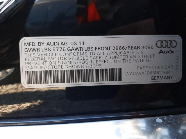 Photo 10 from auction – 2011 AUDI A8 QUATTRO with VIN WAUAVAFD6BN019841