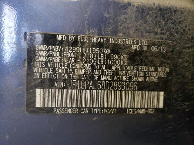 Photo 10 from auction – 2013 SUBARU IMPREZA SP with VIN JF1GPAL68D2893096