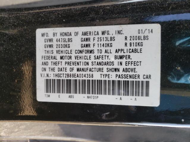 Photo 10 from auction – 2014 HONDA ACCORD EXL with VIN 1HGCT2B89EA004358