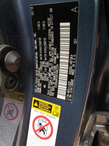 Photo 10 from auction – 2015 TOYOTA HIGHLANDER with VIN 5TDYKRFH3FS062254
