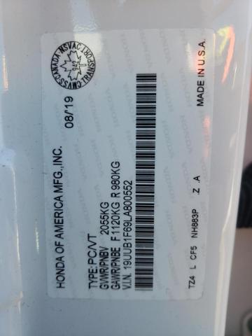 Photo 10 from auction – 2020 ACURA TLX TECHNO with VIN 19UUB1F69LA800552