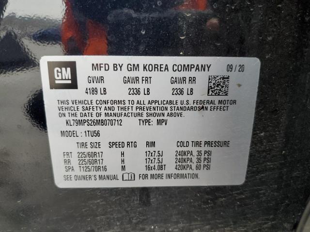Photo 10 from auction – 2021 CHEVROLET TRAILBLAZE with VIN KL79MPS26MB070712