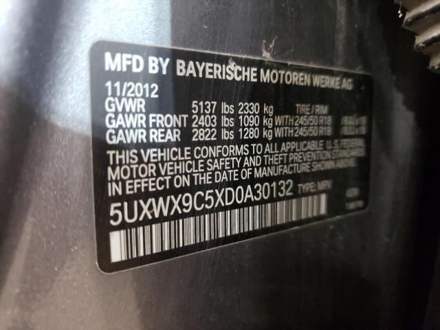 Photo 10 from auction – 2013 BMW X3 XDRIVE2 with VIN 5UXWX9C5XD0A30132