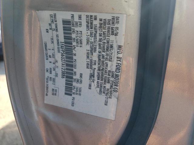 Photo 10 from auction – 2007 FORD TAURUS SEL with VIN 1FAFP56U27A123886