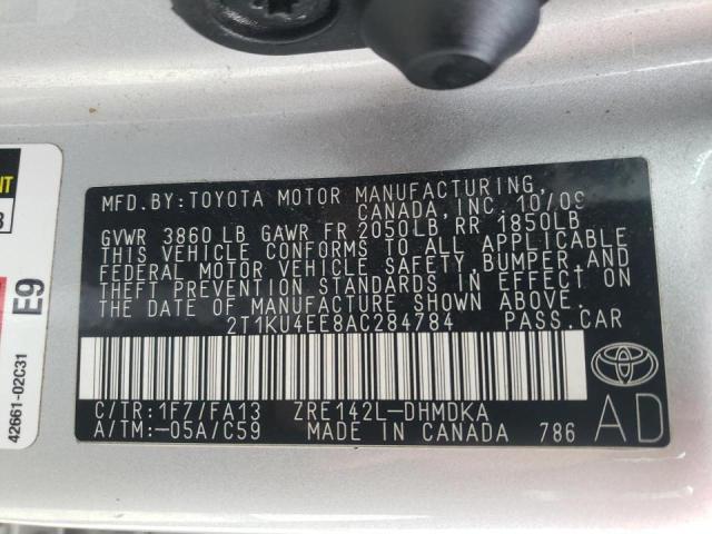 Photo 10 from auction – 2010 TOYOTA COROLLA MA with VIN 2T1KU4EE8AC284784