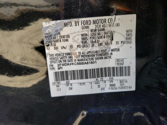 Photo 10 from auction – 2011 FORD EDGE LIMIT with VIN 2FMDK4KC9BBA81801