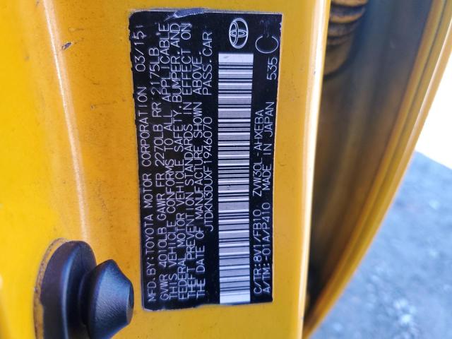 Photo 10 from auction – 2015 TOYOTA PRIUS with VIN JTDKN3DUXF1946070