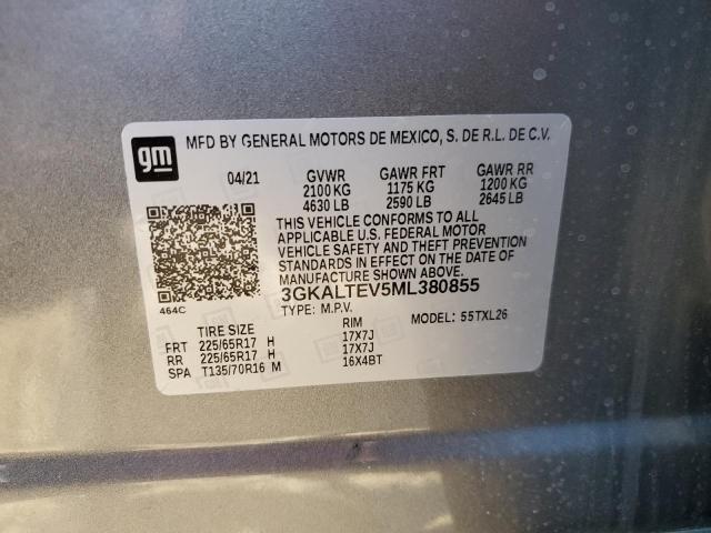 Photo 10 from auction – 2021 GMC TERRAIN SL with VIN 3GKALTEV5ML380855