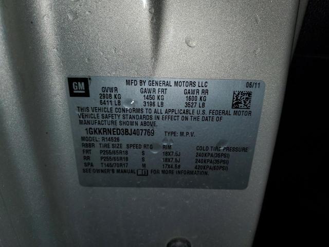 Photo 10 from auction – 2011 GMC ACADIA SLE with VIN 1GKKRNED3BJ407769