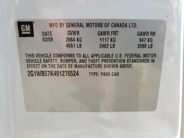 Photo 10 from auction – 2009 CHEVROLET IMPALA LS with VIN 2G1WB57K491276524