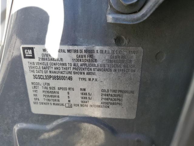 Photo 10 from auction – 2008 SATURN VUE XE with VIN 3GSCL33P98S600149